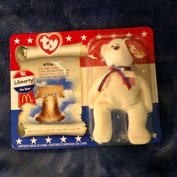 Collector Retired Libearty Teenie Beanie Baby - Picture 1 of 3